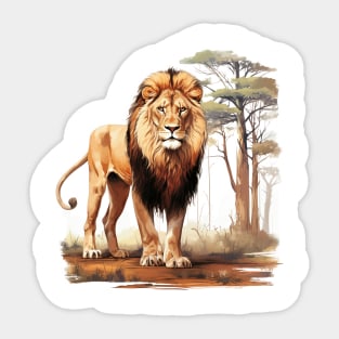 Wild African Lion Sticker